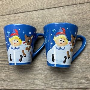 Zak Rudolph the red nosed reindeer Christmas 12 oz coffee mug Set of 2